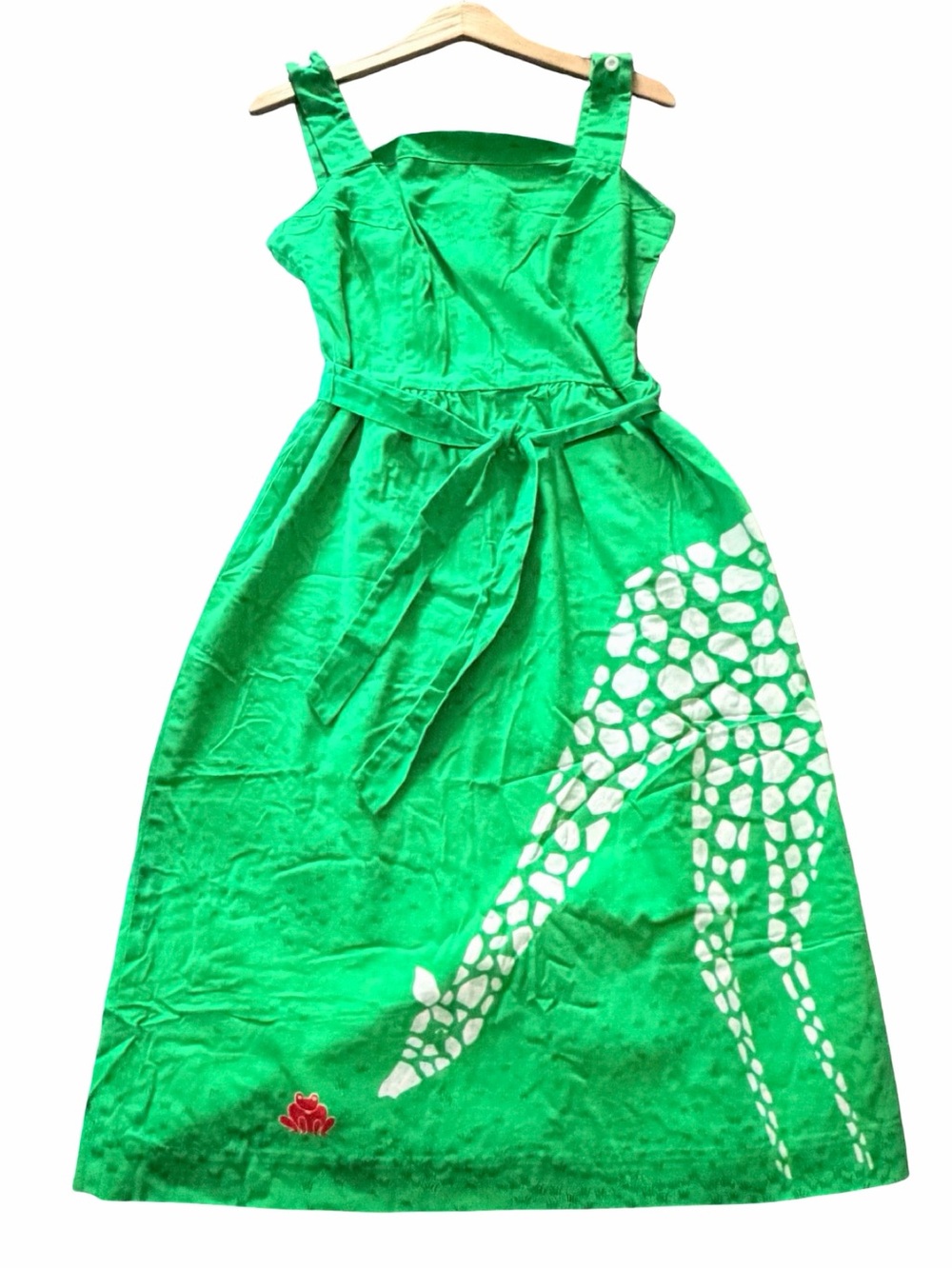 Vintage 60’s/ 70’s Malia Honolulu "Giraffe and Frog" Cotton Sundress Size 8